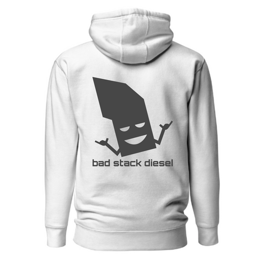 BAD STACK DIESEL - WHITE HOODIE